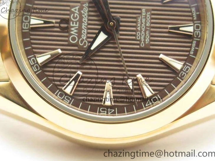 0418 Bright Aqua Terra Ladies 35mm RG V6F Best Edition Brown Dial On RG Bracelet A 8101